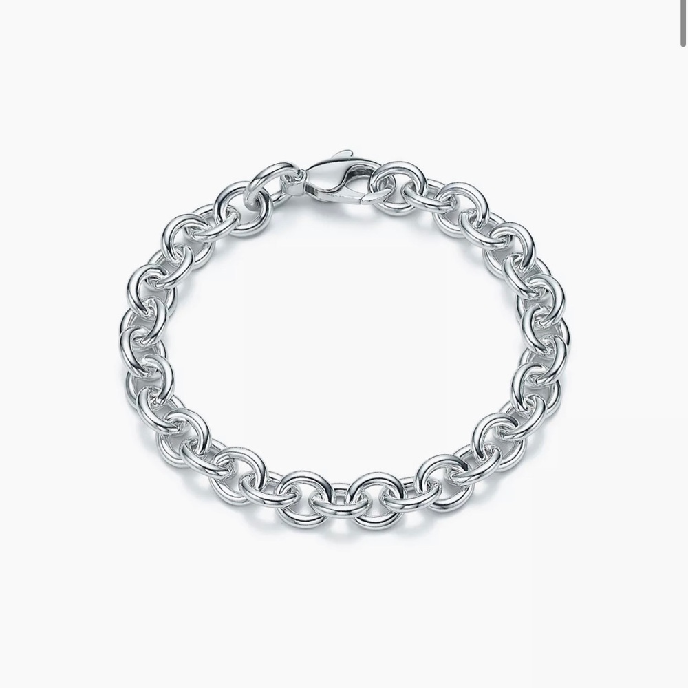 Tiffany and Co. sterling silver round link bracelet.